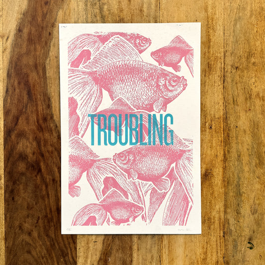 A Troubling of Goldfish Screenprint